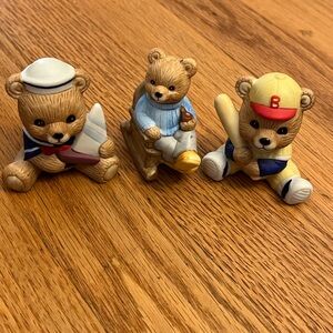 Vintage Homco Bear Figurines Set of 3